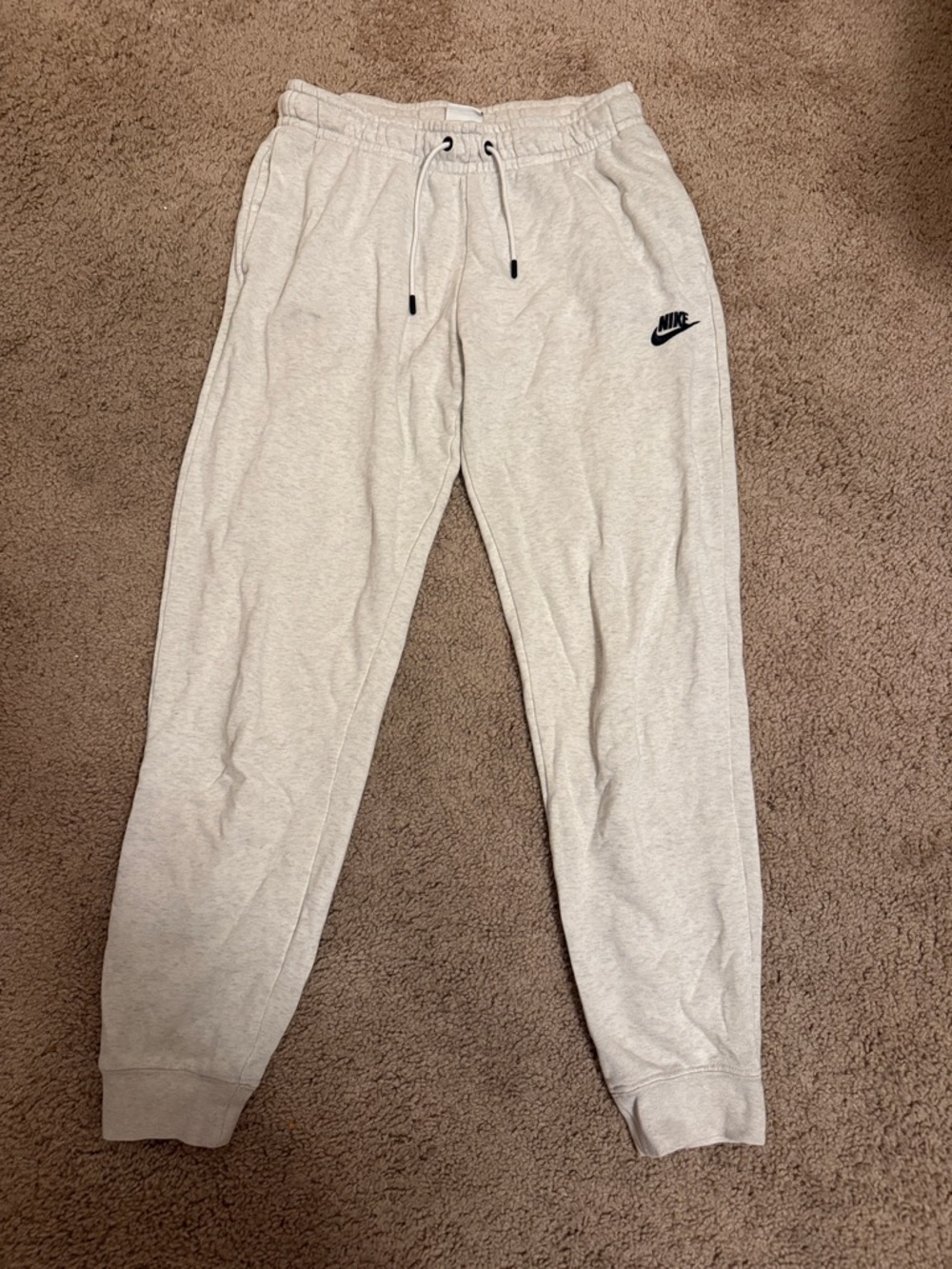 Nike Heather Gray Joggers with Black Swoosh
